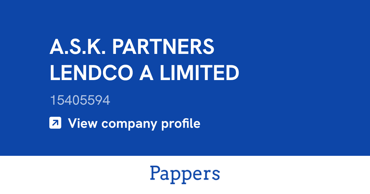 A.S.K. PARTNERS LENDCO A LIMITED (15405594) : Turnover & managers