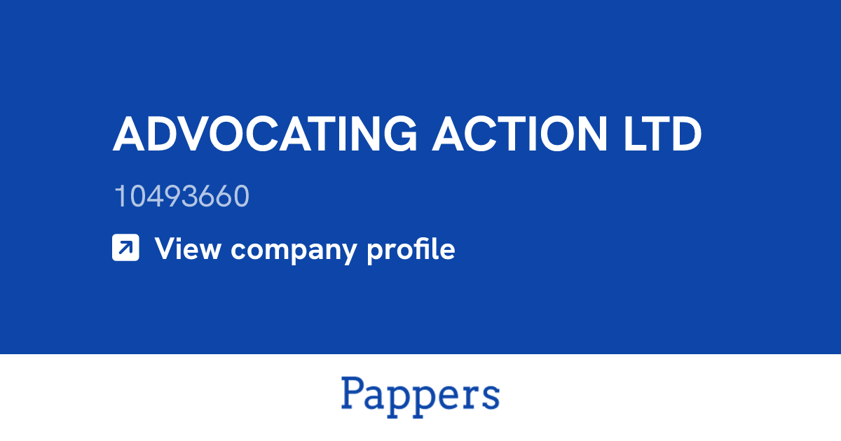 ADVOCATING ACTION LTD (10493660) : Turnover & managers