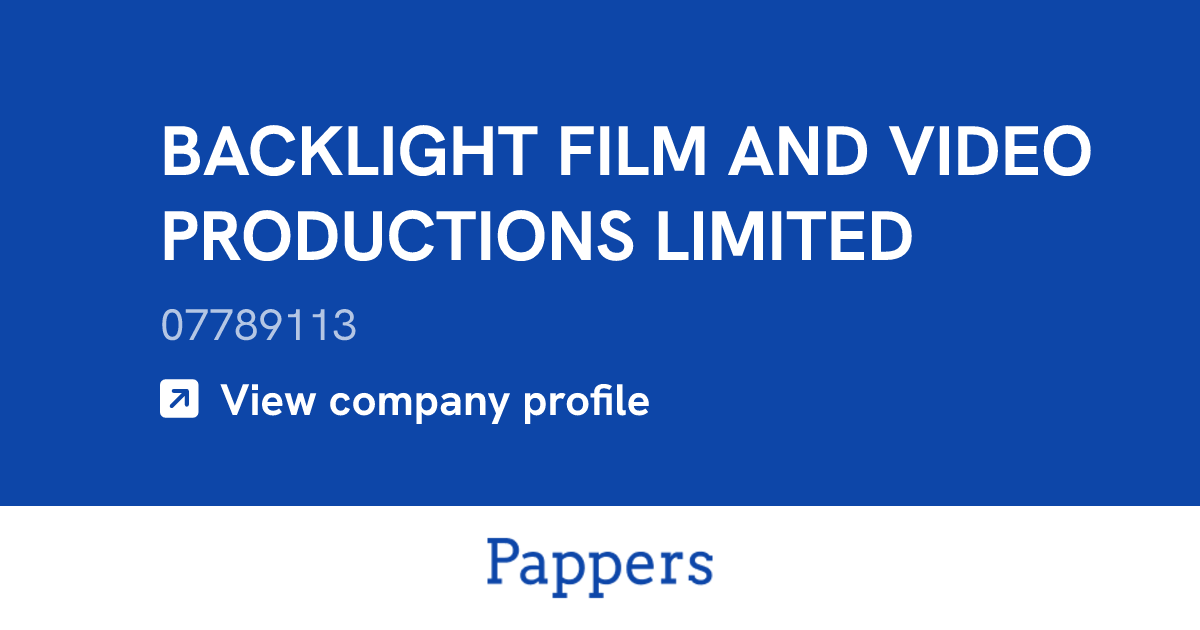 BACKLIGHT FILM AND VIDEO PRODUCTIONS LIMITED (07789113) : Turnover ...