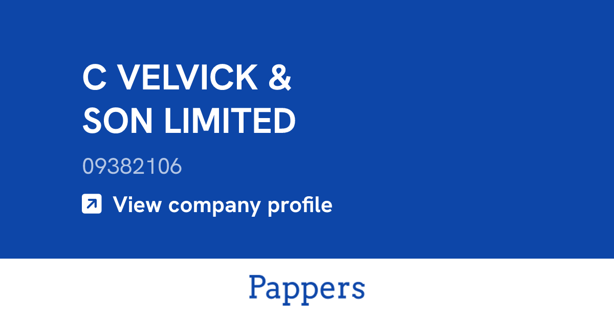 C VELVICK & SON LIMITED (09382106) : Turnover & managers