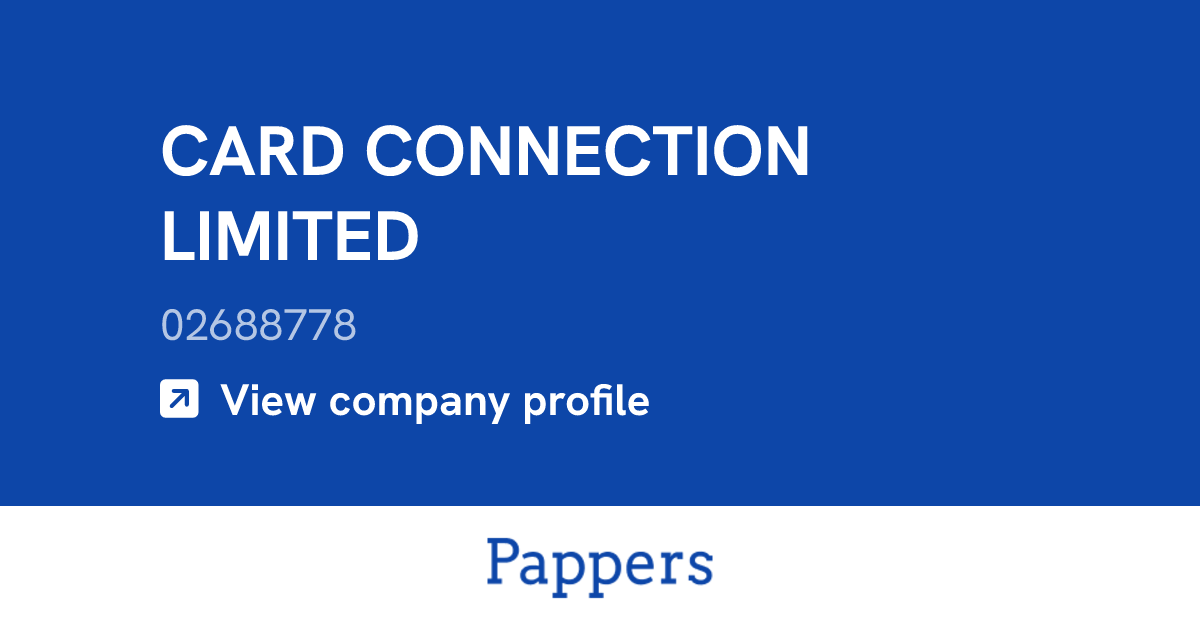 CARD CONNECTION LIMITED (02688778) : Turnover & managers