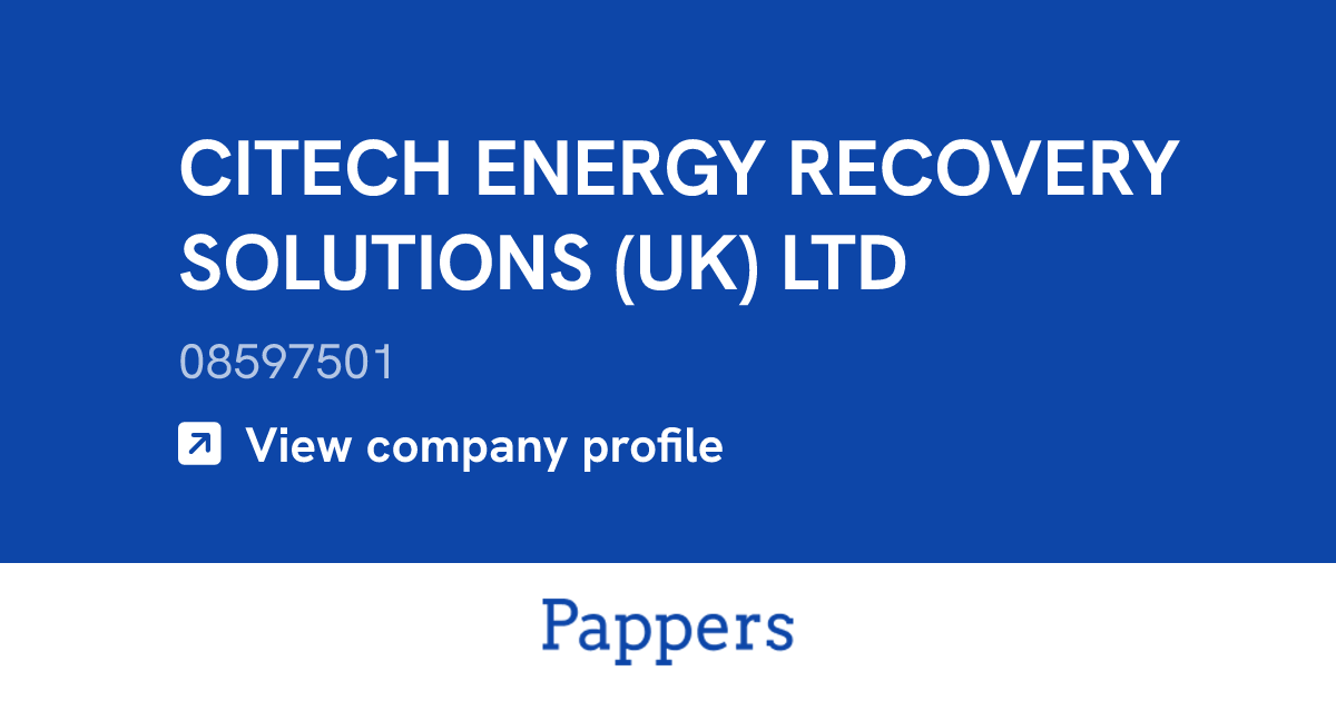 CITECH ENERGY RECOVERY SOLUTIONS (UK) LTD (08597501) : Turnover & managers