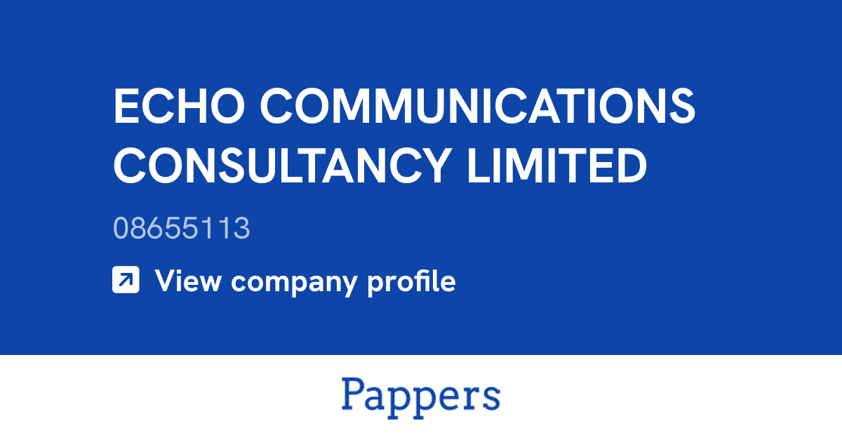 ECHO COMMUNICATIONS CONSULTANCY LIMITED (08655113) : Turnover & managers