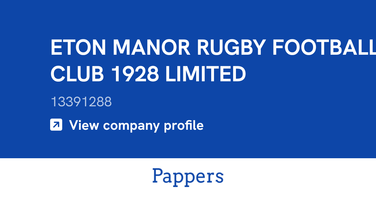 ETON MANOR RUGBY FOOTBALL CLUB 1928 LIMITED (13391288) : Turnover ...