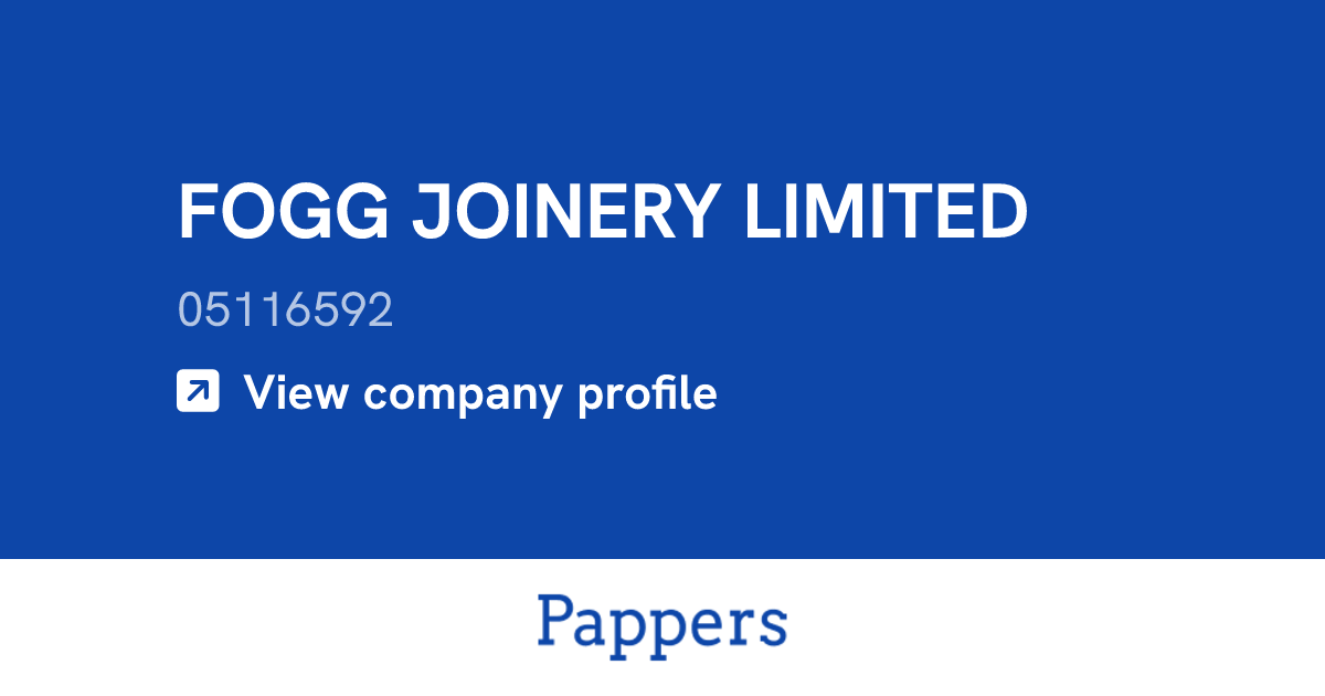FOGG JOINERY LIMITED (05116592) : Turnover & managers