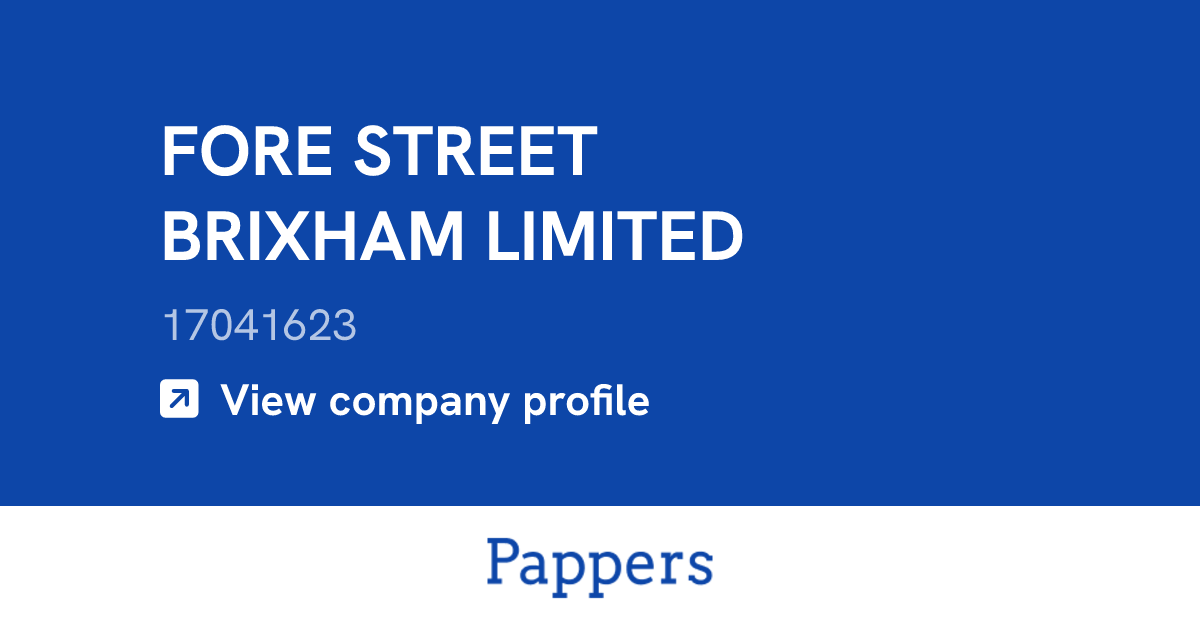 FORE STREET BRIXHAM LIMITED (17041623) : Turnover & managers