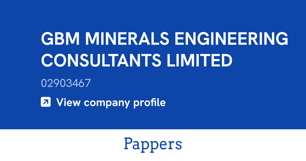 GBM MINERALS ENGINEERING CONSULTANTS LIMITED (02903467) : Turnover ...
