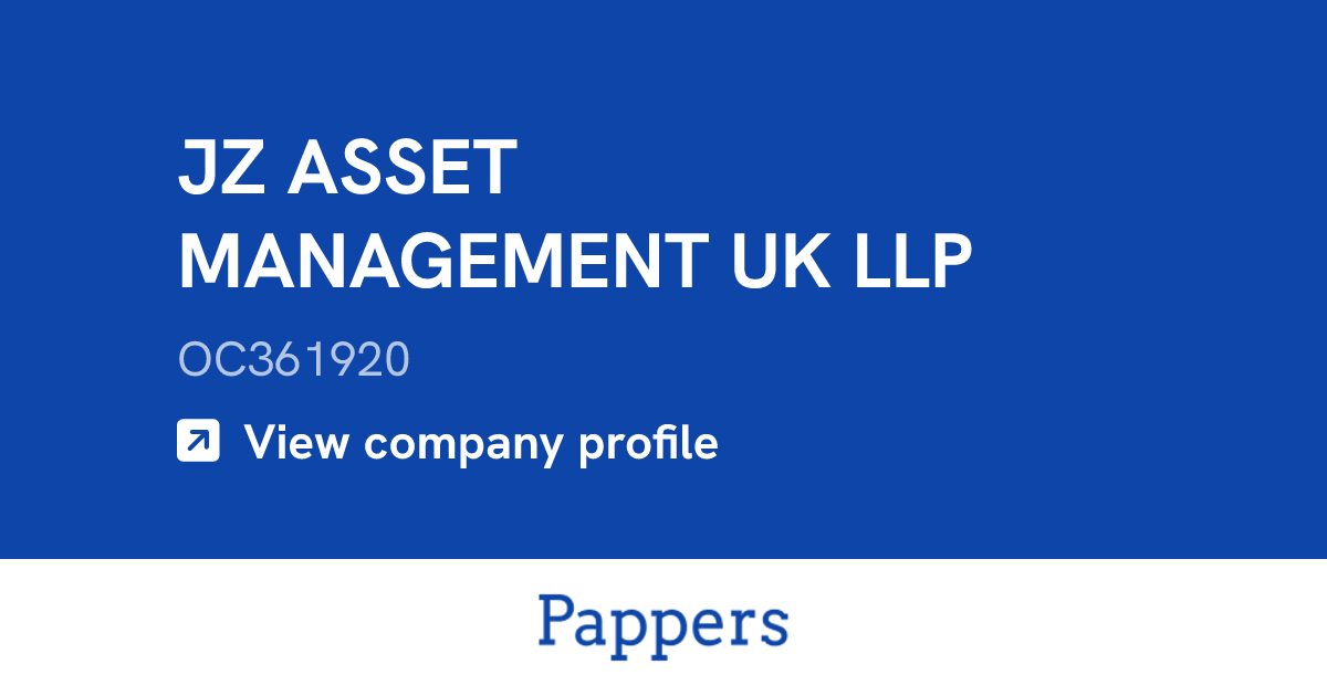 JZ ASSET MANAGEMENT UK LLP (OC361920) : Turnover & managers