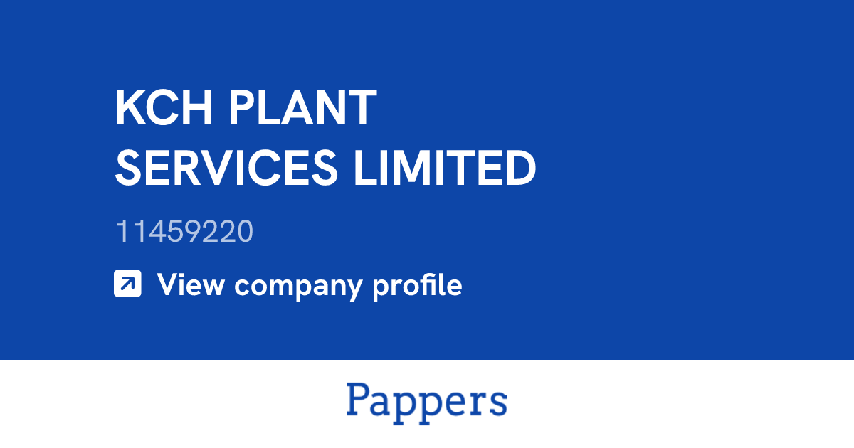 KCH PLANT SERVICES LIMITED (11459220) : Turnover & managers