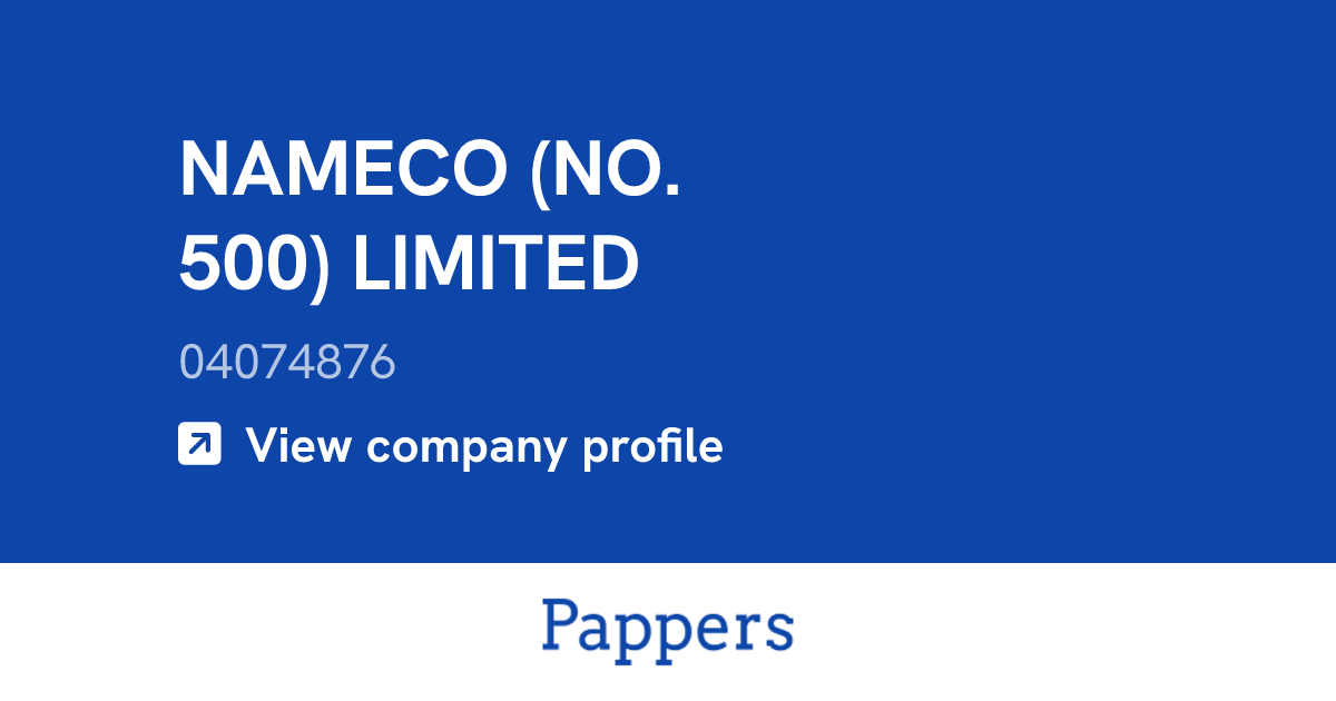 NAMECO (NO. 500) LIMITED (04074876) : Turnover & managers