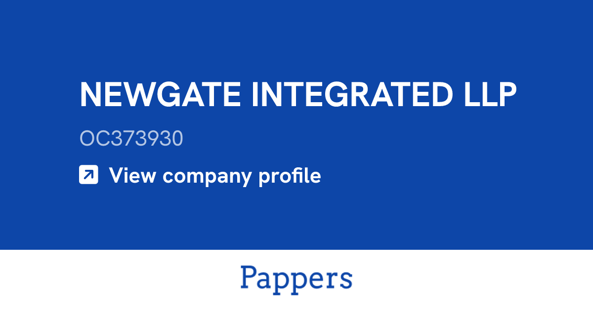 NEWGATE INTEGRATED LLP (OC373930) : Turnover & managers