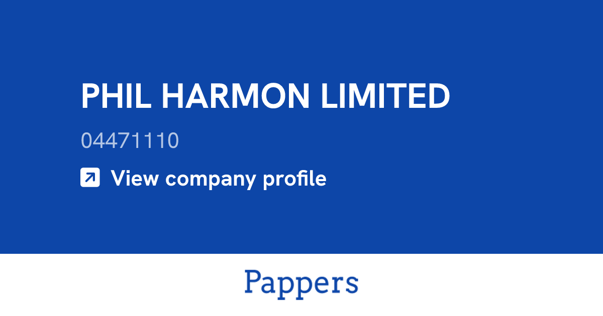 PHIL HARMON LIMITED (04471110) : Turnover & managers