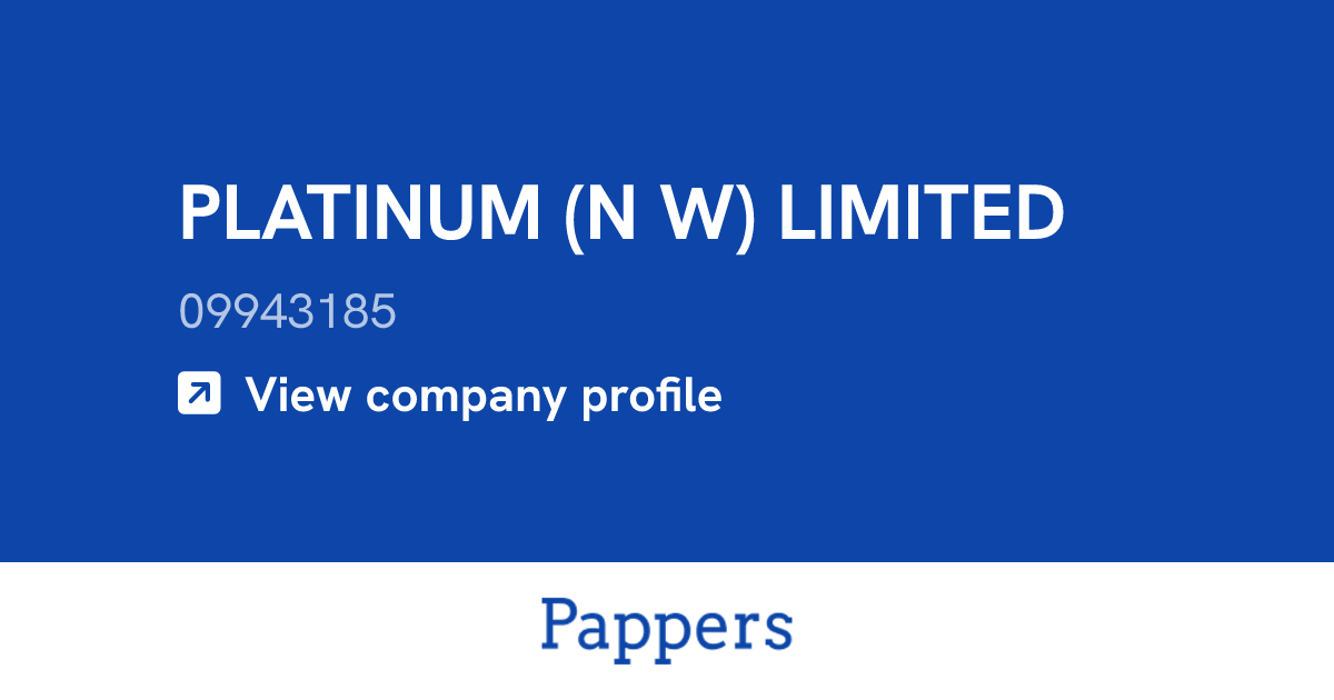 PLATINUM (N W) LIMITED (09943185) : Turnover & managers