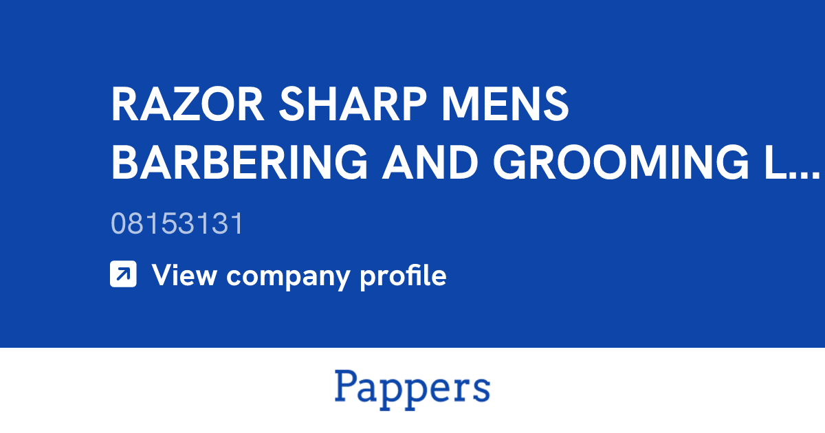 RAZOR SHARP MENS BARBERING AND GROOMING LTD (08153131) : Turnover ...