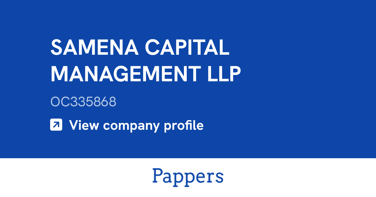 SAMENA CAPITAL MANAGEMENT LLP (OC335868) : Turnover & managers