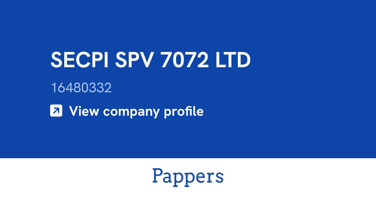 SECPI SPV 7072 LTD (16480332) : Turnover & managers