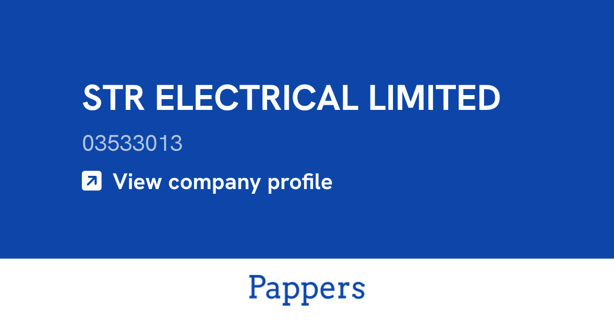 STR ELECTRICAL LIMITED (03533013) : Turnover & managers