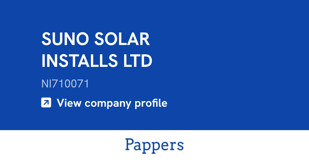 SUNO SOLAR INSTALLS LTD (NI710071) : Turnover & managers