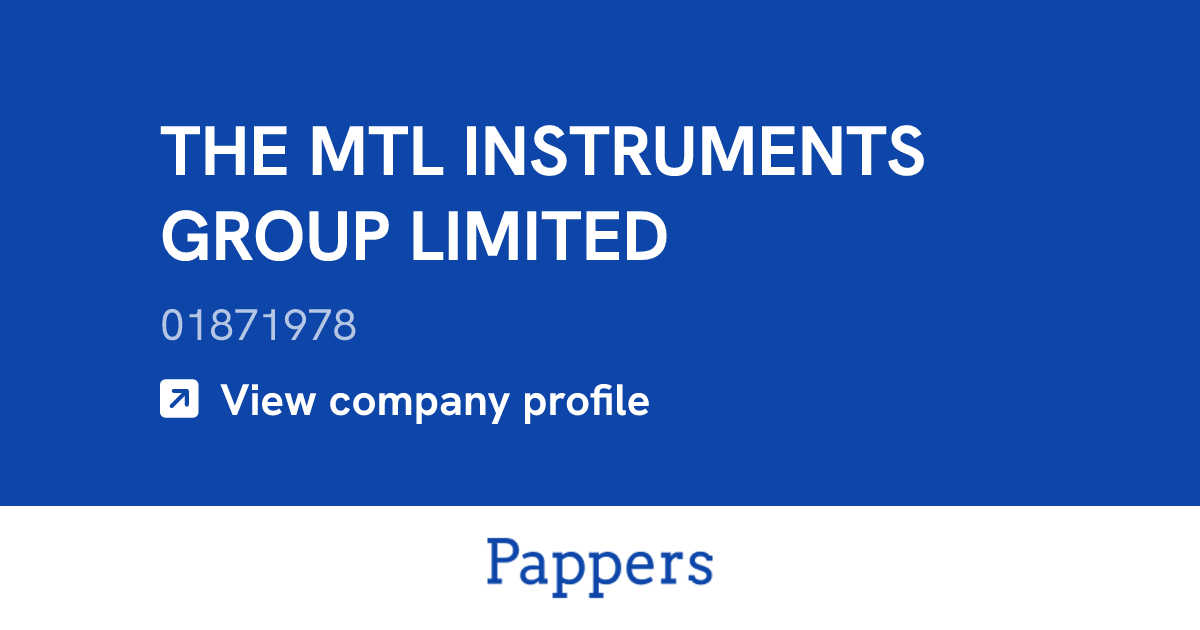 THE MTL INSTRUMENTS GROUP LIMITED (01871978) : Turnover & managers