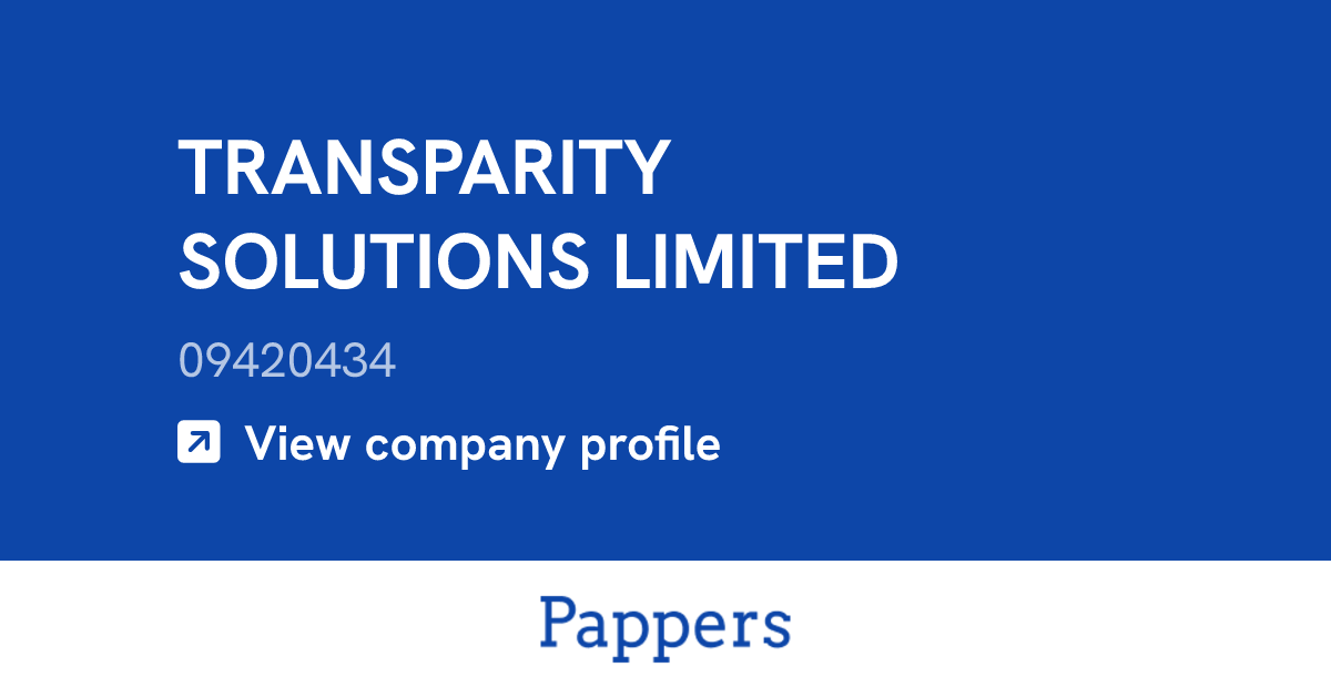 TRANSPARITY SOLUTIONS LIMITED (09420434) : Turnover & managers