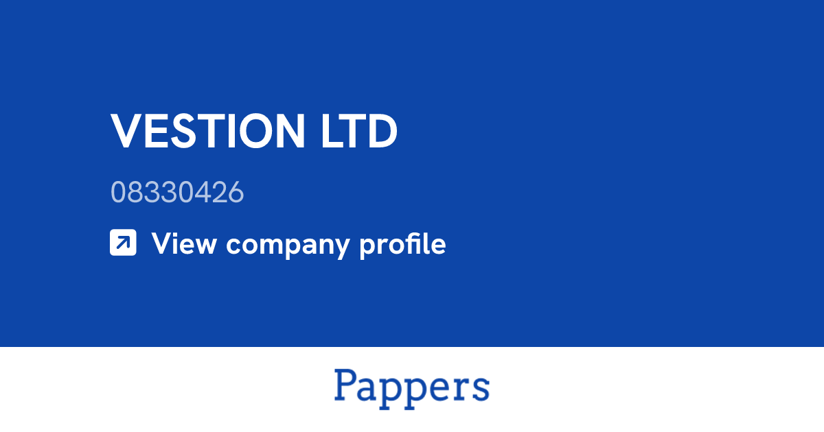 VESTION LTD (08330426) : Turnover & managers